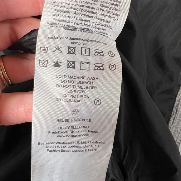 Rave Futuristic Metallic Silver Windbreaker ONLY Hooded Crinkle Zip Up Jacket - Picture 5 of 7